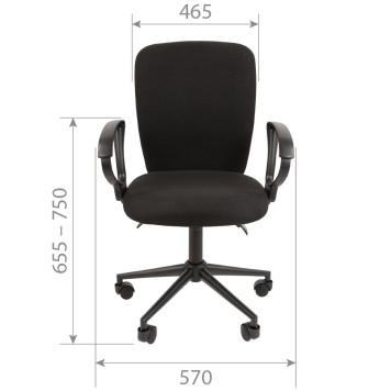 Кресло CH-9801 BLACK, ткань серии Т, серый-4