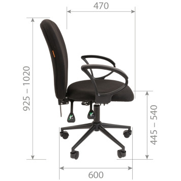 Кресло CH-9801 BLACK, ткань серии Т, серый-5