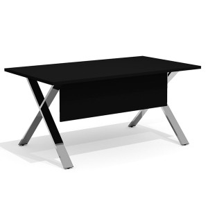 Стол руководителя с траверсом Kvs-160K+Kvs-78 чёрный