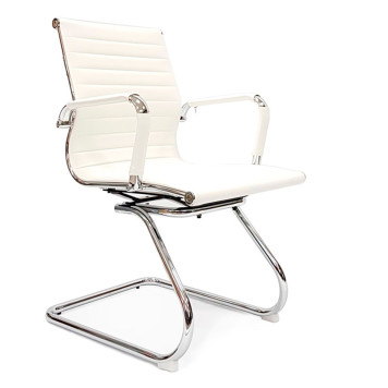 Кресло для посетителей RT-04S, экокожа, белый