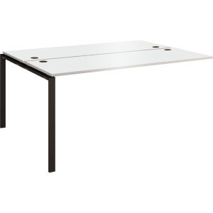 Модуль двойной АМБЭ-002.60 белый на 2 рабочих места на металлокаркасе антрацит