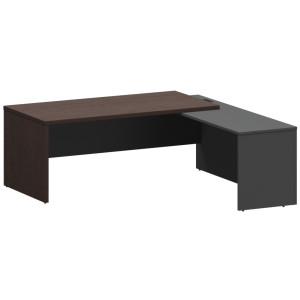 Стол руководителя KZP-20L левый дуб венге/графит